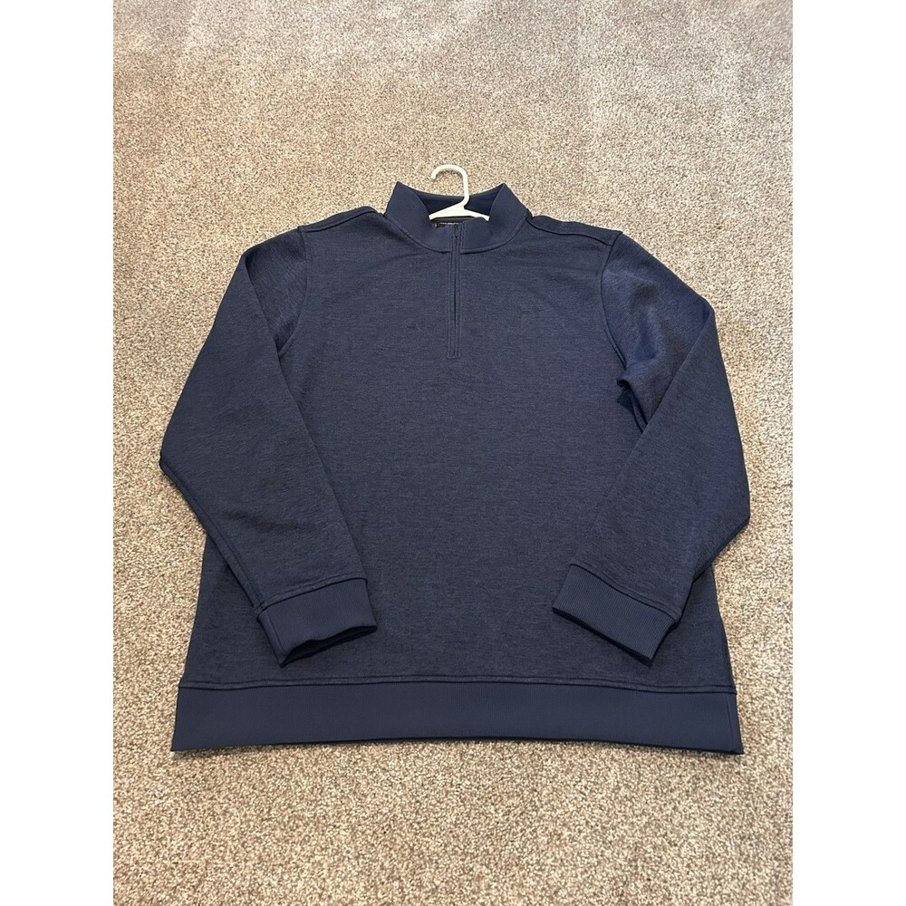 Under Armour Sweater Mens XL Blue Pullover‎ 1/4 Zip Long Sleeve Cold Gear Loose